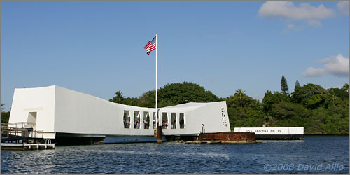 Arizona Memorial at Pearl Harbor Hawaii